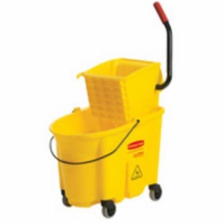 RUBBERMAID Rubbermaid 7580-21-YEL 0.74 Quart; Sideward Yellow Mop Bucket & Wringer 774844